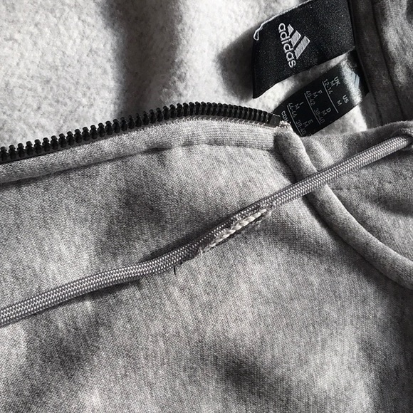 Adidas zip up gray hoodie Medium - Picture 5 of 5